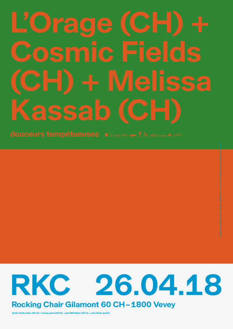 L’Orage (CH) + Cosmic Fields (CH) + Melissa Kassab (CH) - Rocking Chair Vevey