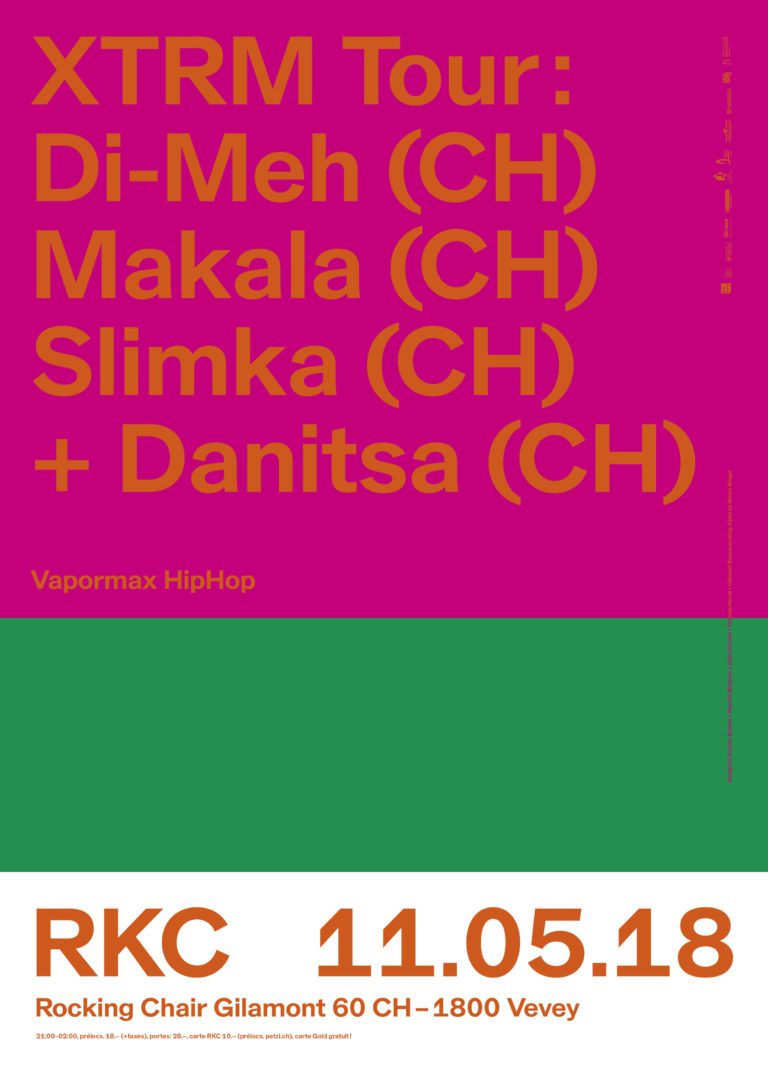 XTRM TOUR – Makala (CH), Slimka (CH), Di-Meh (CH) + Danitsa (CH) - Rocking Chair Vevey