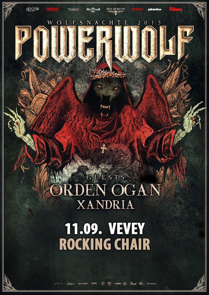 POWERWOLF (DE) + ORDEN OGAN (DE) + XANDRIA (DE) – sold out - Rocking Chair Vevey