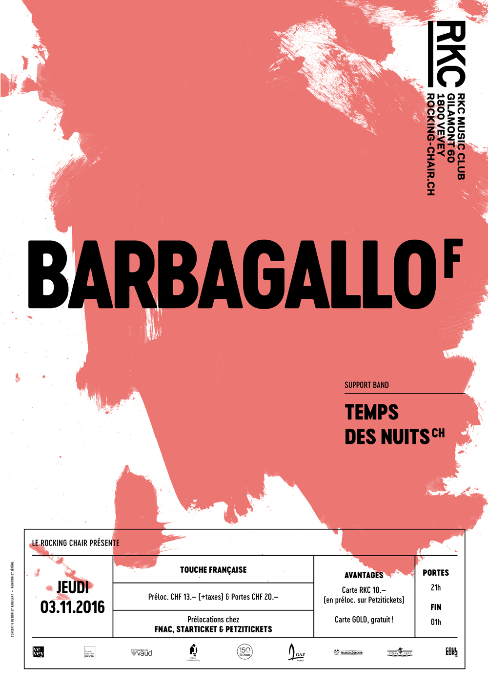 BARBAGALLO (F) + TEMPS DES NUITS (CH) - Rocking Chair Vevey