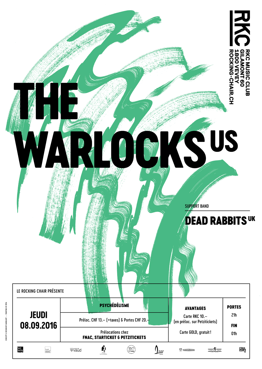 THE WARLOCKS (US) + DEAD RABBITS (UK) - Rocking Chair Vevey
