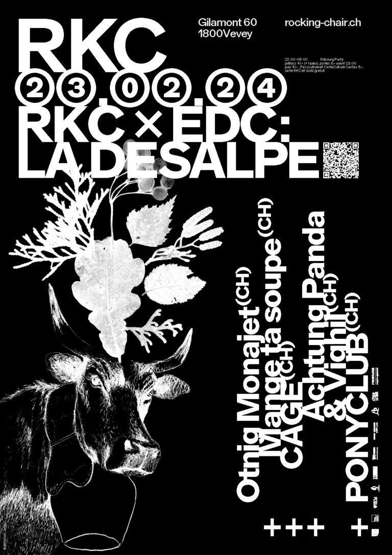 RKC x EDC: LA DESALPE – Otnig Monajet (CH) + Mange ta soupe (CH) + CAGE (CH) + Achtung Panda & Vighil (CH) + PONYCLUB (CH) - Rocking Chair Vevey