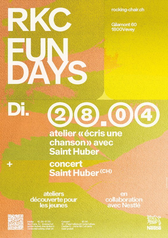 FUNDAY 3 – atelier « écris une chanson » + concert Saint Huber - Rocking Chair Vevey
