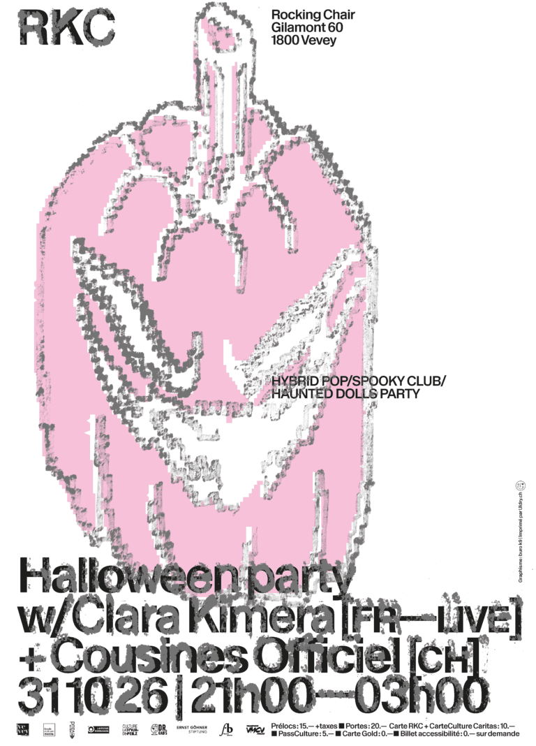 Halloween party : Clara Kimera (FR – live) + Cousines Officiel (CH) - Rocking Chair Vevey