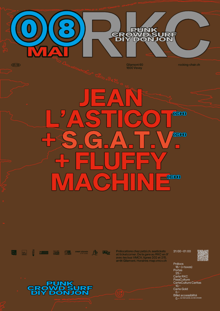 S.G.A.T.V. (CH) + Jean L&rsquo;Asticot (CH) + Fluffy Machine (CH) - Rocking Chair Vevey
