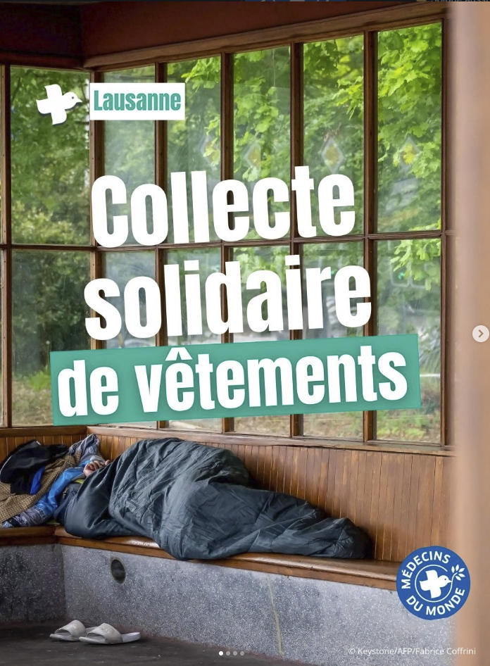 Collecte solidaire de vêtements pour les personnes en situation de grande précarité - Rocking Chair Vevey