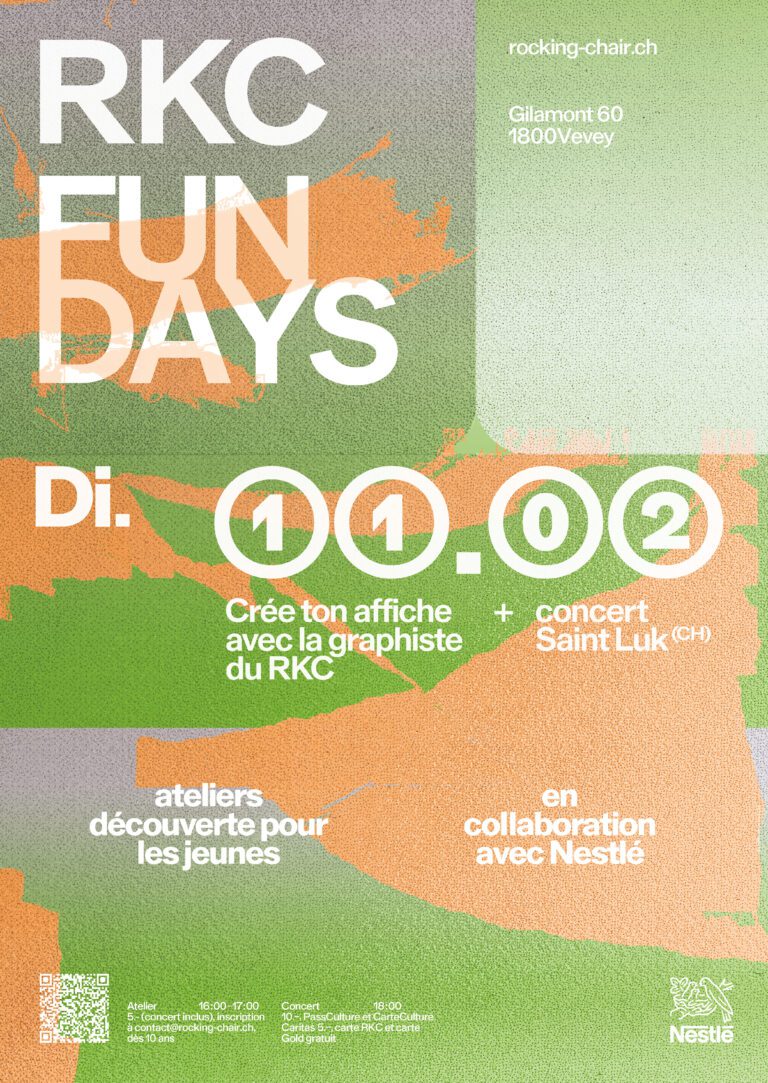 FUNDAY 1 : atelier « crée ton affiche » + concert Saint Luk (CH) - Rocking Chair Vevey