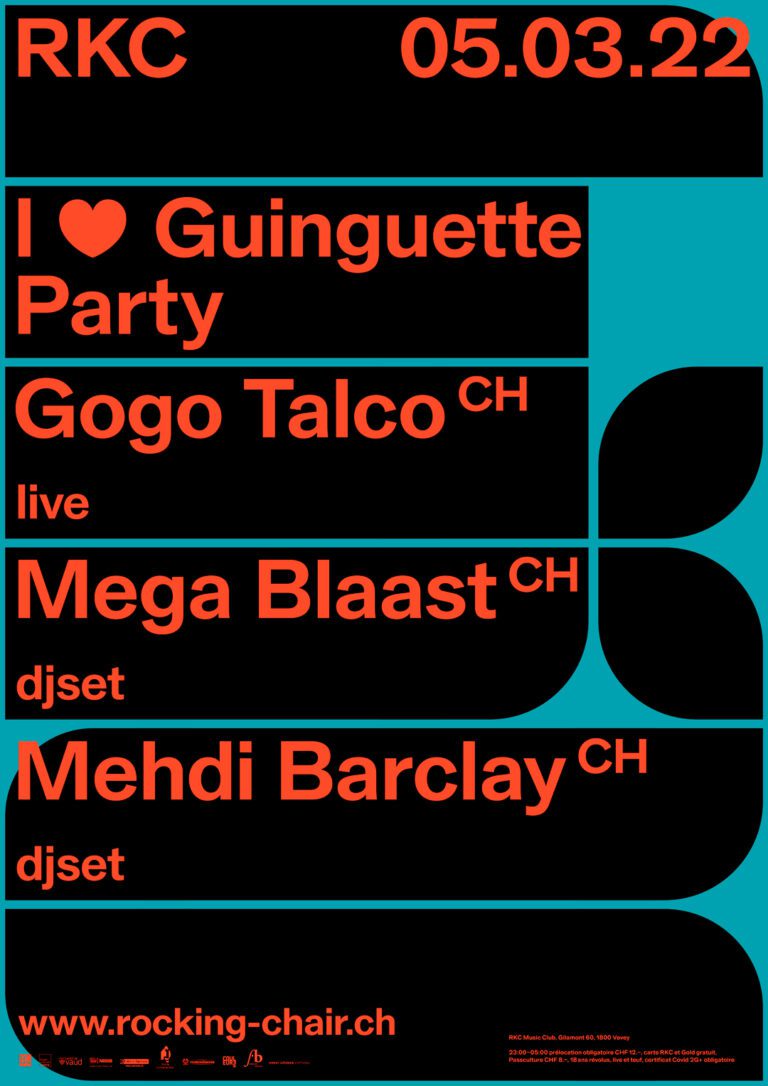 I <3 Guinguette party - Gogo Talco (CH, live) + Mega Blaast (CH, djset) + Mehdi Barclay (CH, djset) - Rocking Chair Vevey