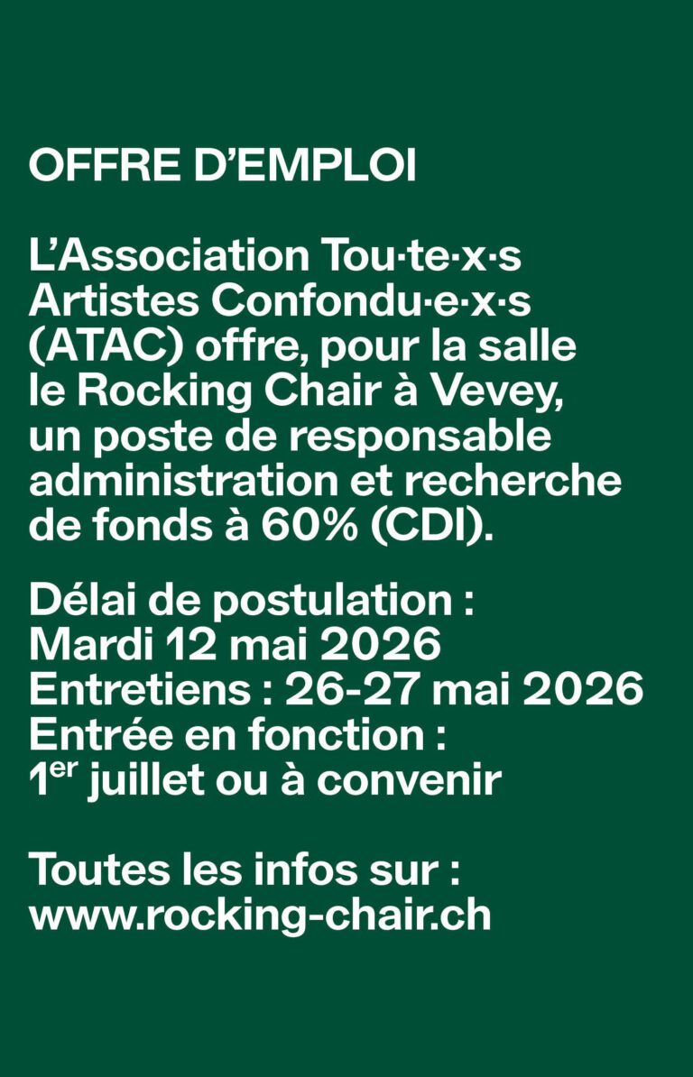 Offre d’emploi - Rocking Chair Vevey