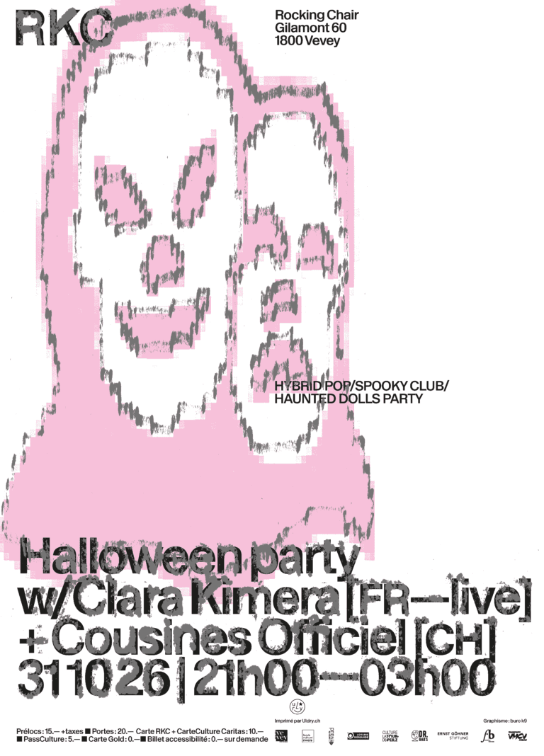 Halloween party : Clara Kimera (FR – live) + Cousines Officiel (CH) - Rocking Chair Vevey