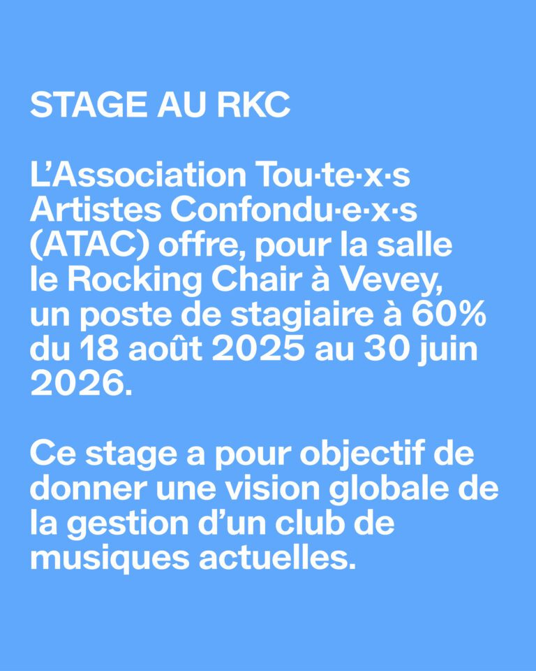 Offre de stage - Rocking Chair Vevey